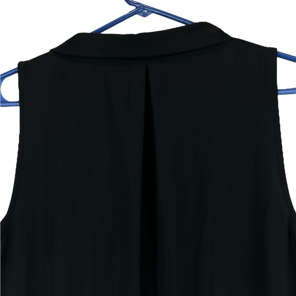 Evereve Black Teagan Jumpsuit V-neck Sleeveless Pockets Sz L - Picture 7 of 9